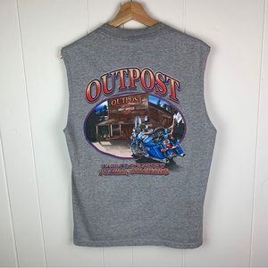 Harley Davidson Tank Top Colorado Outpost Gray Men’s Medium Made In USA